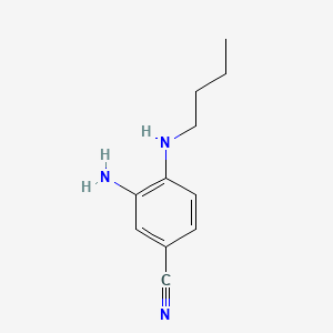 molecular formula C11H15N3 B581776 3-Amino-4-(butylamino)benzonitrile CAS No. 143173-92-6