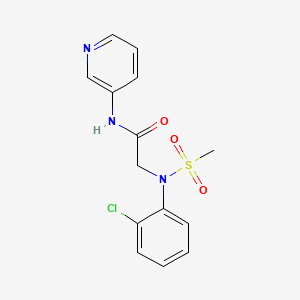 molecular formula C14H14ClN3O3S B5817760 N~2~-(2-chlorophenyl)-N~2~-(methylsulfonyl)-N~1~-3-pyridinylglycinamide 