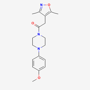 molecular formula C18H23N3O3 B5817781 1-[(3,5-dimethyl-4-isoxazolyl)acetyl]-4-(4-methoxyphenyl)piperazine 