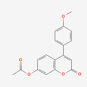 4-(4-methoxyphenyl)-2-oxo-2H-chromen-7-yl acetate