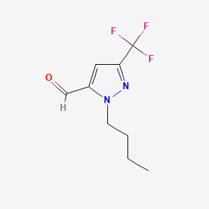 molecular formula C9H11F3N2O B581779 1-Butyl-3-(trifluoromethyl)-1H-pyrazole-5-carbaldehyde CAS No. 1437794-33-6