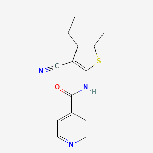 molecular formula C14H13N3OS B5817801 N-(3-cyano-4-ethyl-5-methyl-2-thienyl)isonicotinamide 