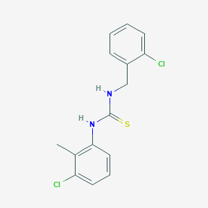 molecular formula C15H14Cl2N2S B5817806 N-(2-chlorobenzyl)-N'-(3-chloro-2-methylphenyl)thiourea 