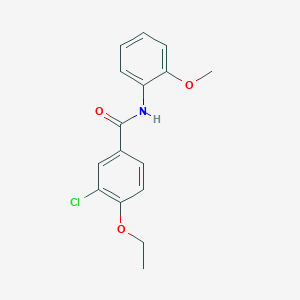 molecular formula C16H16ClNO3 B5817822 3-chloro-4-ethoxy-N-(2-methoxyphenyl)benzamide 
