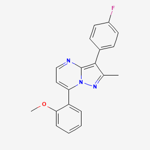 molecular formula C20H16FN3O B5817844 3-(4-fluorophenyl)-7-(2-methoxyphenyl)-2-methylpyrazolo[1,5-a]pyrimidine 