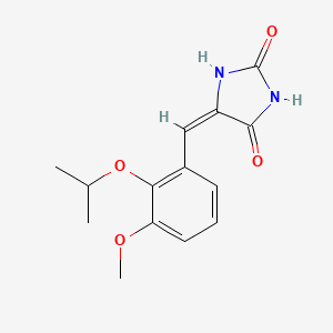 molecular formula C14H16N2O4 B5817857 5-(2-isopropoxy-3-methoxybenzylidene)-2,4-imidazolidinedione 