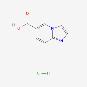molecular formula C8H7ClN2O2 B581786 Imidazo[1,2-a]pyridine-6-carboxylic acid hydrochloride CAS No. 1314777-15-5