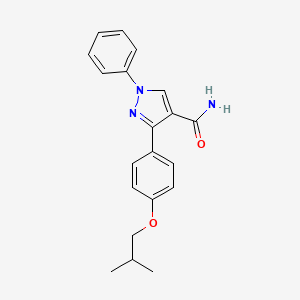 molecular formula C20H21N3O2 B5817863 3-(4-isobutoxyphenyl)-1-phenyl-1H-pyrazole-4-carboxamide 