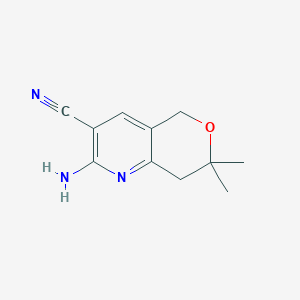 molecular formula C11H13N3O B5817872 2-amino-7,7-dimethyl-7,8-dihydro-5H-pyrano[4,3-b]pyridine-3-carbonitrile 