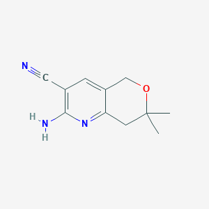 2-amino-7,7-dimethyl-7,8-dihydro-5H-pyrano[4,3-b]pyridine-3-carbonitrile