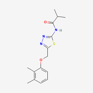 molecular formula C15H19N3O2S B5817880 N-{5-[(2,3-dimethylphenoxy)methyl]-1,3,4-thiadiazol-2-yl}-2-methylpropanamide 