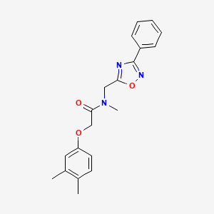 molecular formula C20H21N3O3 B5817891 2-(3,4-dimethylphenoxy)-N-methyl-N-[(3-phenyl-1,2,4-oxadiazol-5-yl)methyl]acetamide 
