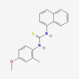 molecular formula C19H18N2OS B5817892 N-(4-methoxy-2-methylphenyl)-N'-1-naphthylthiourea 