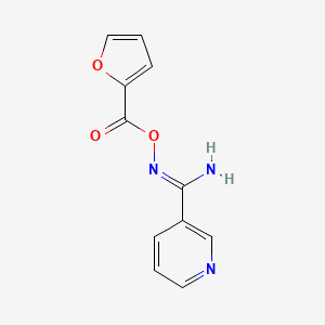molecular formula C11H9N3O3 B5817901 N'-(2-furoyloxy)-3-pyridinecarboximidamide 