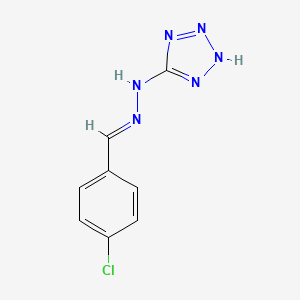 molecular formula C8H7ClN6 B5817916 4-chlorobenzaldehyde 1H-tetrazol-5-ylhydrazone 