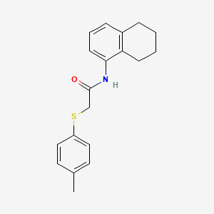 molecular formula C19H21NOS B5817931 2-[(4-methylphenyl)thio]-N-(5,6,7,8-tetrahydro-1-naphthalenyl)acetamide 