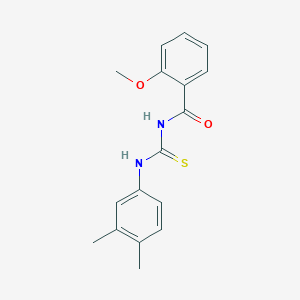 molecular formula C17H18N2O2S B5817937 N-{[(3,4-dimethylphenyl)amino]carbonothioyl}-2-methoxybenzamide 