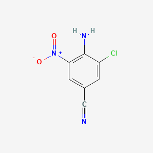 molecular formula C7H4ClN3O2 B581794 4-Amino-3-chloro-5-nitrobenzonitrile CAS No. 1456531-72-8