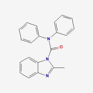 molecular formula C21H17N3O B5817947 2-methyl-N,N-diphenyl-1H-benzimidazole-1-carboxamide 