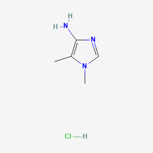 molecular formula C5H10ClN3 B581795 4-氨基-1,5-二甲基咪唑盐酸盐 CAS No. 1456821-65-0