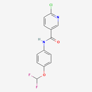 molecular formula C13H9ClF2N2O2 B5817950 6-chloro-N-[4-(difluoromethoxy)phenyl]nicotinamide 