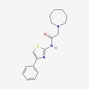 molecular formula C17H21N3OS B5817956 2-(1-azepanyl)-N-(4-phenyl-1,3-thiazol-2-yl)acetamide 