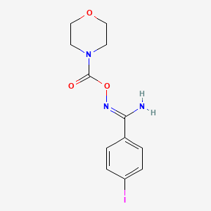 molecular formula C12H14IN3O3 B5817958 4-iodo-N'-[(4-morpholinylcarbonyl)oxy]benzenecarboximidamide 