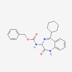 molecular formula C15H17N3O B581796 Z-(R,S)-3-amino-5-cyclohexyl-2-oxo-1,4-benzodiazepine CAS No. 146373-94-6