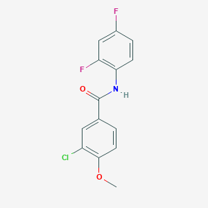 molecular formula C14H10ClF2NO2 B5817969 3-chloro-N-(2,4-difluorophenyl)-4-methoxybenzamide CAS No. 433689-16-8