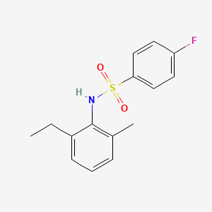 molecular formula C15H16FNO2S B5817990 N-(2-ethyl-6-methylphenyl)-4-fluorobenzenesulfonamide 