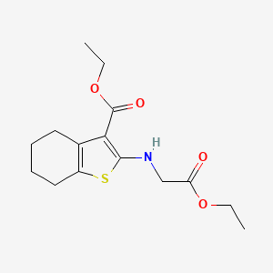 molecular formula C15H21NO4S B5817994 ethyl 2-[(2-ethoxy-2-oxoethyl)amino]-4,5,6,7-tetrahydro-1-benzothiophene-3-carboxylate 
