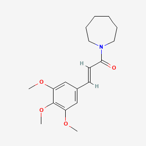 molecular formula C18H25NO4 B5818001 1-[3-(3,4,5-trimethoxyphenyl)acryloyl]azepane 