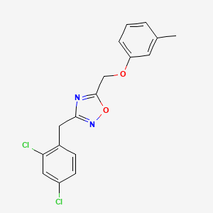 molecular formula C17H14Cl2N2O2 B5818005 3-(2,4-dichlorobenzyl)-5-[(3-methylphenoxy)methyl]-1,2,4-oxadiazole 