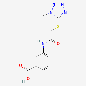 3-({[(1-methyl-1H-tetrazol-5-yl)thio]acetyl}amino)benzoic acid