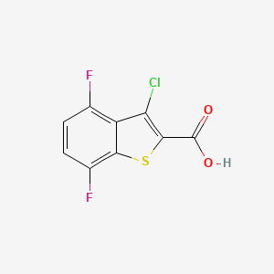 molecular formula C9H3ClF2O2S B581802 3-Chloro-4,7-difluorobenzo[b]thiophene-2-carboxylic acid CAS No. 1314399-70-6