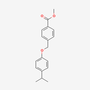 molecular formula C18H20O3 B5818021 methyl 4-[(4-isopropylphenoxy)methyl]benzoate 