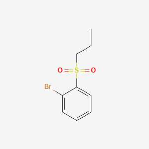 molecular formula C9H11BrO2S B581804 1-Bromo-2-(propanesulfonyl)benceno CAS No. 1354954-34-9