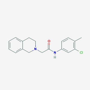 molecular formula C18H19ClN2O B5818049 N-(3-chloro-4-methylphenyl)-2-(3,4-dihydro-2(1H)-isoquinolinyl)acetamide 