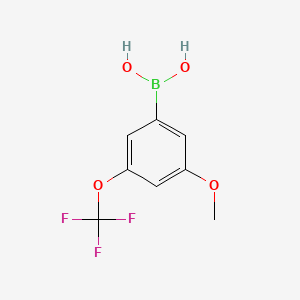 molecular formula C8H8BF3O4 B581806 3-Methoxy-5-(trifluoromethoxy)phenylboronic acid CAS No. 1256345-88-6