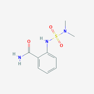 molecular formula C9H13N3O3S B5818078 2-{[(dimethylamino)sulfonyl]amino}benzamide 