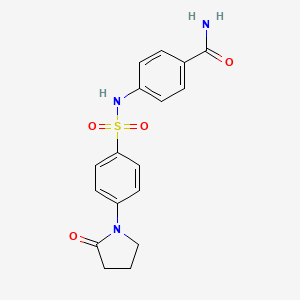 4-({[4-(2-oxo-1-pyrrolidinyl)phenyl]sulfonyl}amino)benzamide