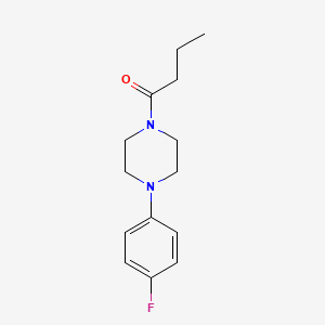 molecular formula C14H19FN2O B5818122 1-butyryl-4-(4-fluorophenyl)piperazine 