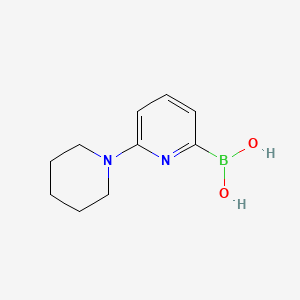 molecular formula C10H15BN2O2 B581813 (6-(哌啶-1-基)吡啶-2-基)硼酸 CAS No. 1315351-02-0