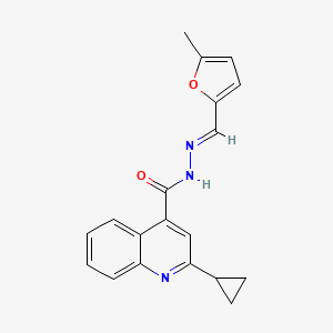 2-cyclopropyl-N'-[(5-methyl-2-furyl)methylene]-4-quinolinecarbohydrazide