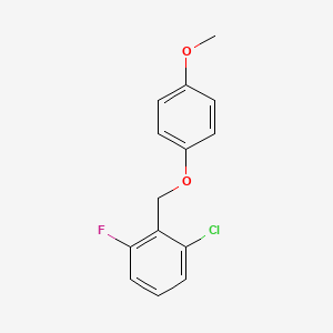 1-chloro-3-fluoro-2-[(4-methoxyphenoxy)methyl]benzene