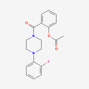 molecular formula C19H19FN2O3 B5818156 2-{[4-(2-fluorophenyl)-1-piperazinyl]carbonyl}phenyl acetate 