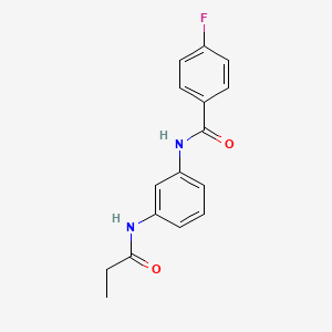 molecular formula C16H15FN2O2 B5818163 4-fluoro-N-[3-(propionylamino)phenyl]benzamide 