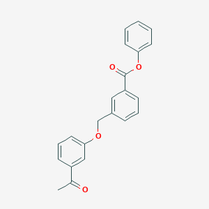 molecular formula C22H18O4 B5818171 phenyl 3-[(3-acetylphenoxy)methyl]benzoate 