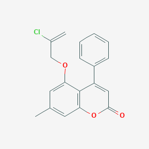 5-[(2-chloro-2-propen-1-yl)oxy]-7-methyl-4-phenyl-2H-chromen-2-one