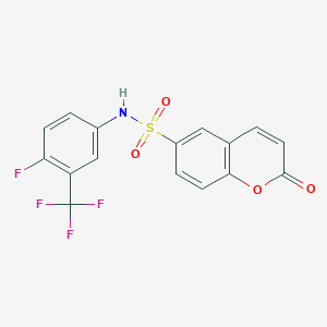 N-[4-fluoro-3-(trifluoromethyl)phenyl]-2-oxo-2H-chromene-6-sulfonamide